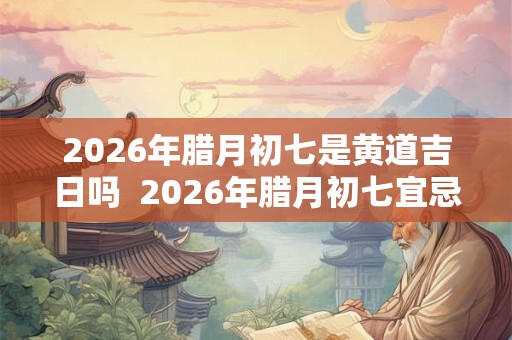 2026年腊月初七是黄道吉日吗  2026年腊月初七宜忌