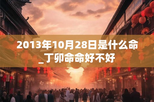 2013年10月28日是什么命_丁卯命命好不好