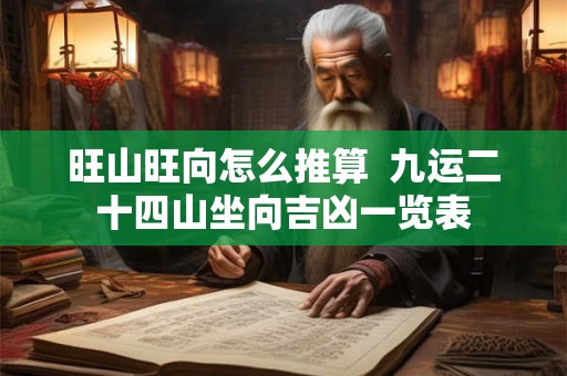旺山旺向怎么推算 九运二十四山坐向吉凶一览表 旺山旺向怎么推算 九运二十四山坐向吉凶一览表
