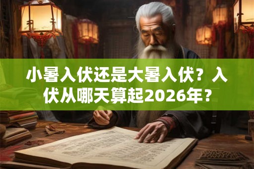 小暑入伏还是大暑入伏?入伏从哪天算起2026年? 小暑入伏还是大暑入伏?入伏从哪天算起2026年?