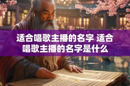 适合唱歌主播的名字 适合唱歌主播的名字是什么