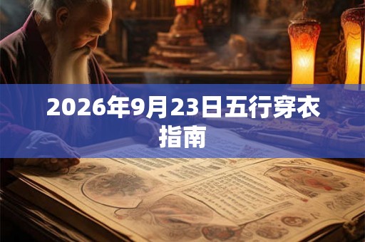 2026年9月23日五行穿衣指南