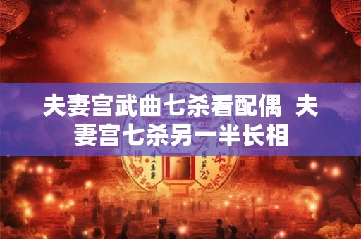 夫妻宫武曲七杀看配偶  夫妻宫七杀另一半长相