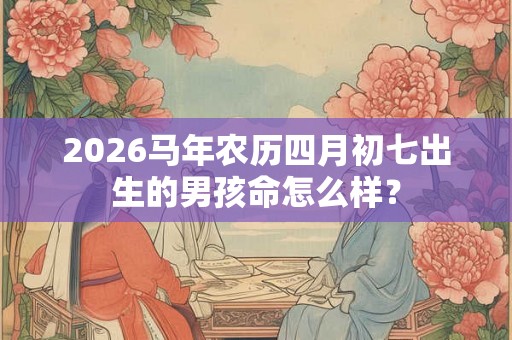 2026马年农历四月初七出生的男孩命怎么样？