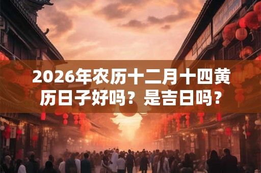 2026年农历十二月十四黄历日子好吗？是吉日吗？