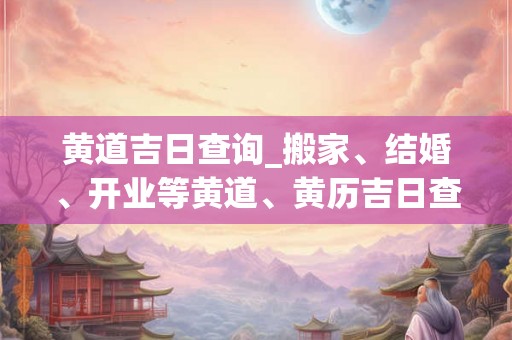 黄道吉日查询_搬家、结婚、开业等黄道、黄历吉日查询 黄道吉日查询_搬家、结婚、开业等黄道、黄历吉日查询