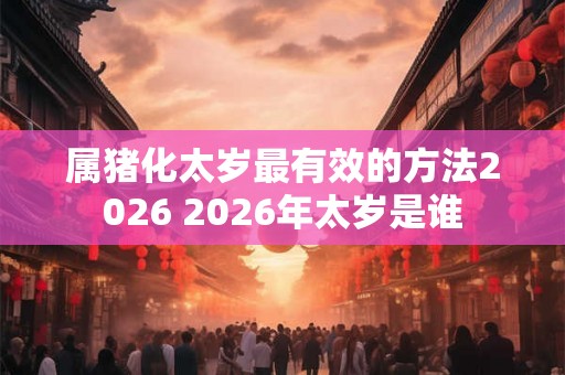 属猪化太岁最有效的方法2026 2026年太岁是谁