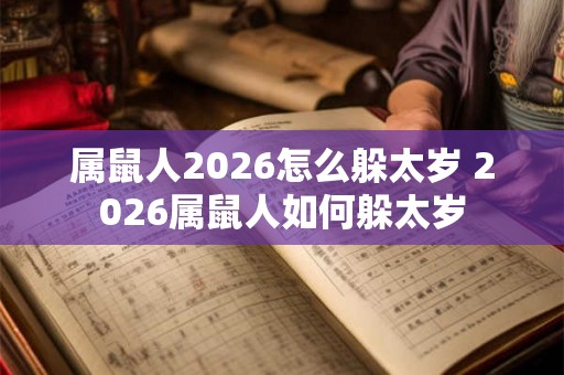 属鼠人2026怎么躲太岁 2026属鼠人如何躲太岁