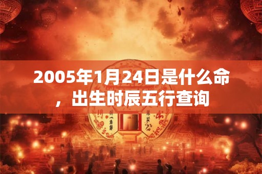 2005年1月24日是什么命，出生时辰五行查询