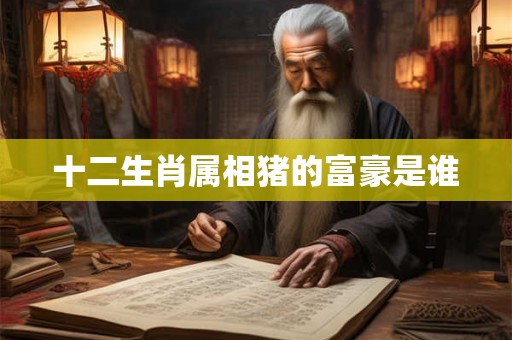 十二生肖属相猪的富豪是谁