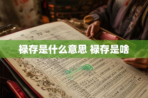禄存是什么意思 禄存是啥 禄存是什么意思 禄存是啥