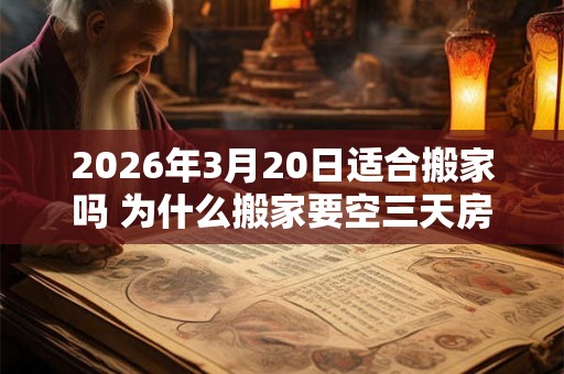 2026年3月20日适合搬家吗 为什么搬家要空三天房
