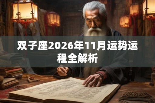 双子座2026年11月运势运程全解析