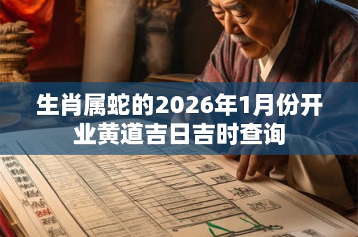 生肖属蛇的2026年1月份开业黄道吉日吉时查询