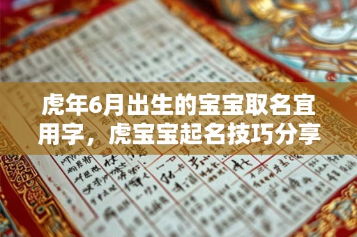 虎年6月出生的宝宝取名宜用字,虎宝宝起名技巧分享! 虎年6月出生的宝宝取名宜用字,虎宝宝起名技巧分享!