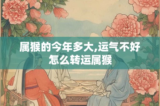 属猴的今年多大,运气不好怎么转运属猴