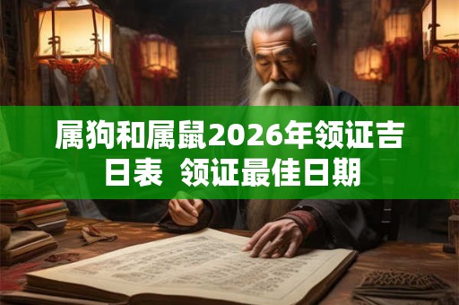 属狗和属鼠2026年领证吉日表  领证最佳日期