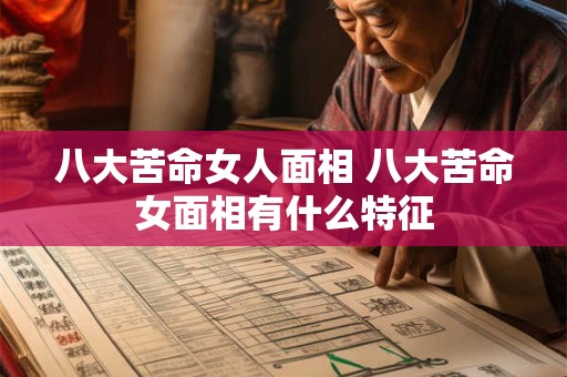 八大苦命女人面相 八大苦命女面相有什么特征