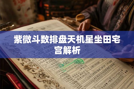 紫微斗数排盘天机星坐田宅宫解析
