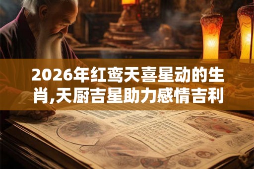 2026年红鸾天喜星动的生肖,天厨吉星助力感情吉利