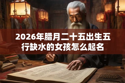 2026年腊月二十五出生五行缺水的女孩怎么起名