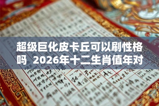 超级巨化皮卡丘可以刷性格吗  2026年十二生肖值年对照表