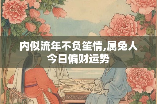 内似流年不负笙情,属兔人今日偏财运势 内似流年不负笙情,属兔人今日偏财运势
