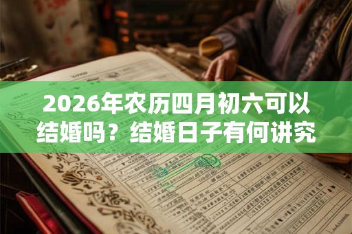 2026年农历四月初六可以结婚吗？结婚日子有何讲究？