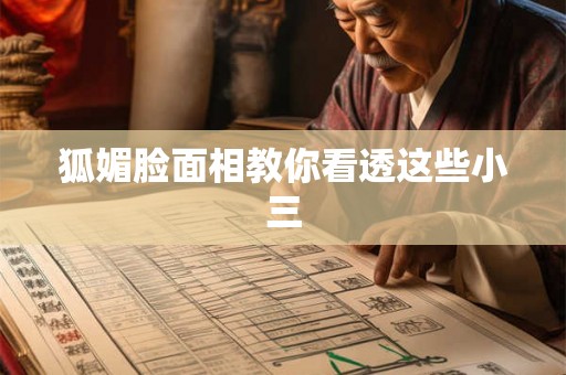 狐媚脸面相教你看透这些小三