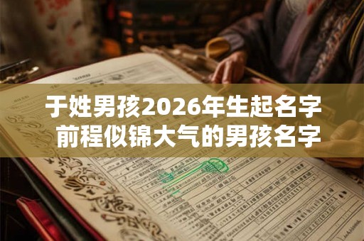 于姓男孩2026年生起名字  前程似锦大气的男孩名字