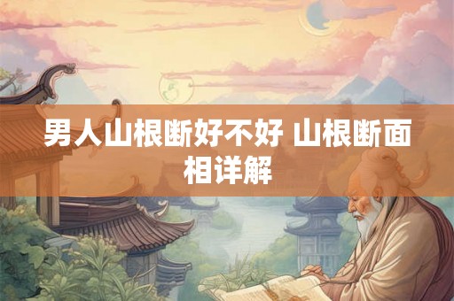 男人山根断好不好 山根断面相详解