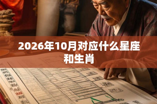 2026年10月对应什么星座和生肖