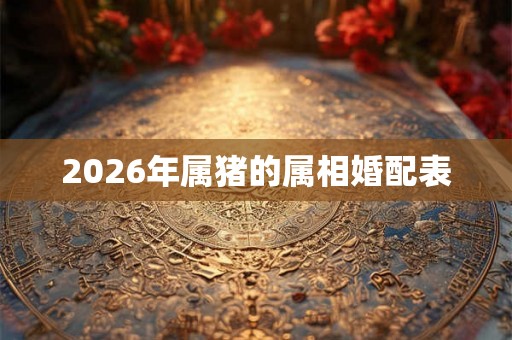 2026年属猪的属相婚配表