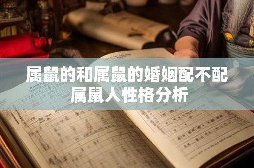 属鼠的和属鼠的婚姻配不配 属鼠人性格分析