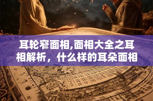 耳轮窄面相,面相大全之耳相解析，什么样的耳朵面相最好