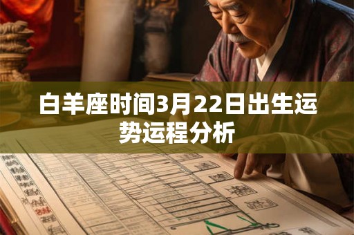 白羊座时间3月22日出生运势运程分析