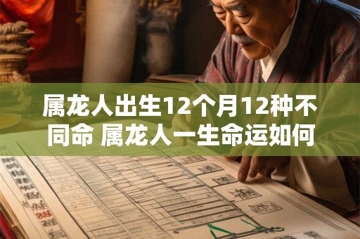 属龙人出生12个月12种不同命 属龙人一生命运如何