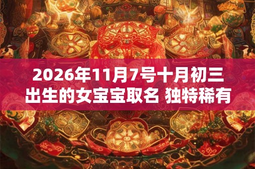 2026年11月7号十月初三出生的女宝宝取名 独特稀有