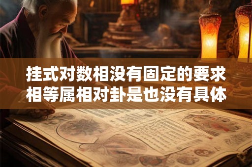 挂式对数相没有固定的要求相等属相对卦是也没有具体的要求