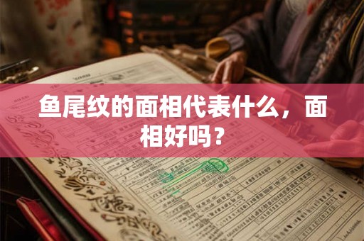 鱼尾纹的面相代表什么，面相好吗？