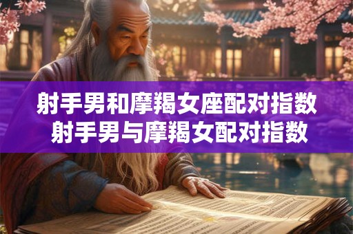 射手男和摩羯女座配对指数 射手男与摩羯女配对指数如何