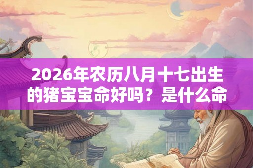 2026年农历八月十七出生的猪宝宝命好吗？是什么命？