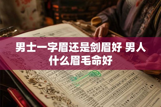 男士一字眉还是剑眉好 男人什么眉毛命好