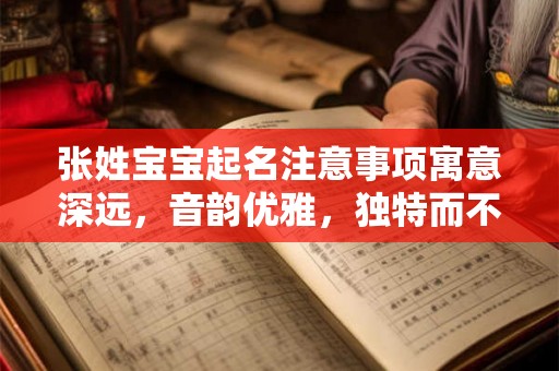 张姓宝宝起名注意事项寓意深远，音韵优雅，独特而不凡