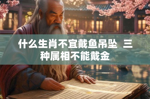 什么生肖不宜戴鱼吊坠  三种属相不能戴金