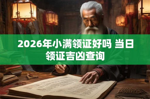 2026年小满领证好吗 当日领证吉凶查询