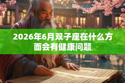 2026年6月双子座在什么方面会有健康问题