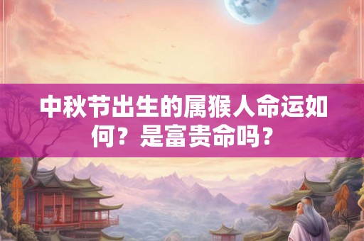 中秋节出生的属猴人命运如何？是富贵命吗？