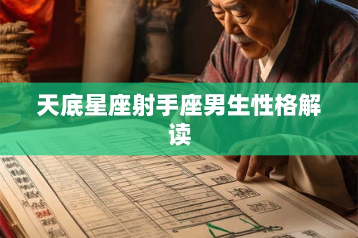 天底星座射手座男生性格解读