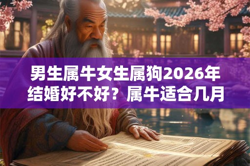 男生属牛女生属狗2026年结婚好不好？属牛适合几月结婚？